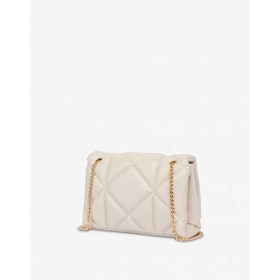 Borsa a spalla trapuntata Embossed avorio