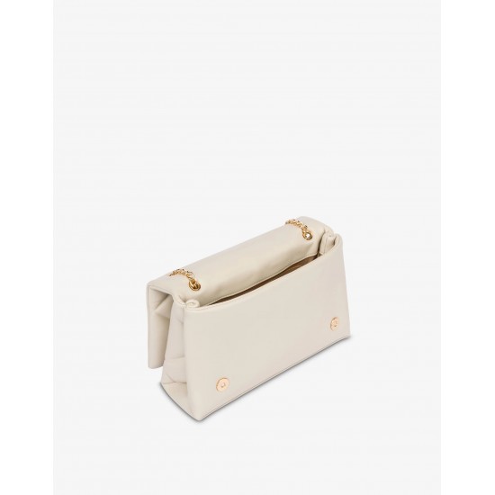 Borsa a spalla trapuntata Embossed avorio