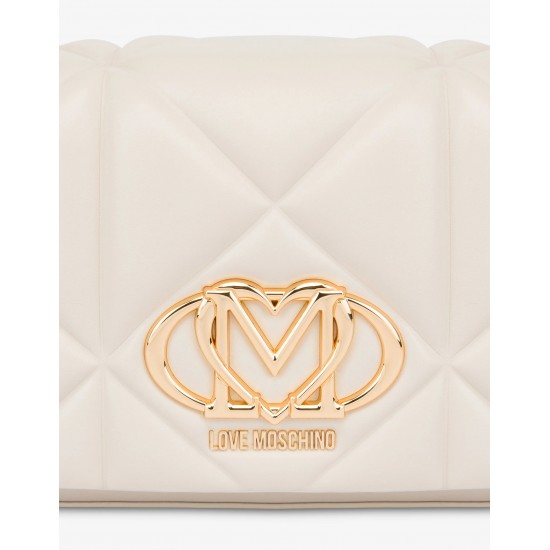 Borsa a spalla trapuntata Embossed avorio