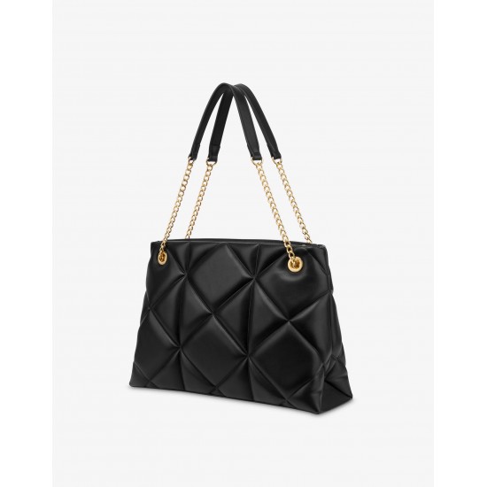 Shopper trapuntata Embossed nero