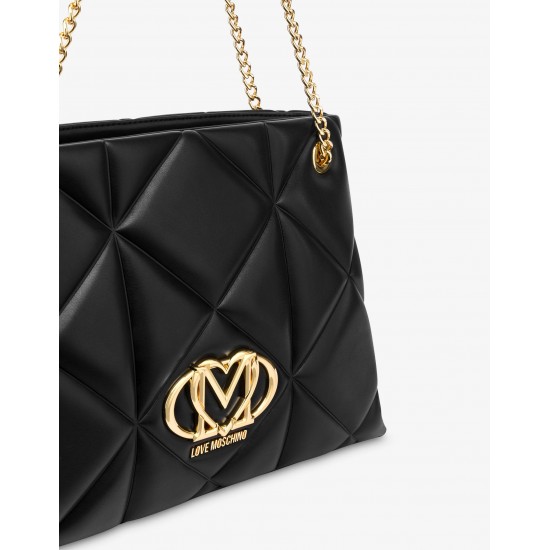 Shopper trapuntata Embossed nero