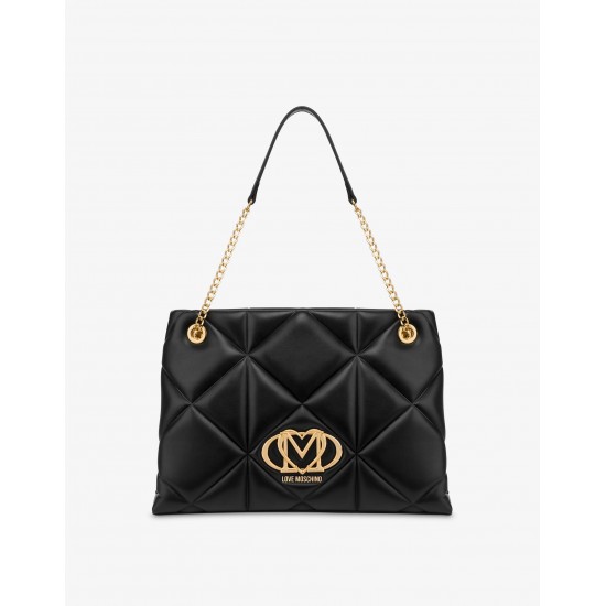 Shopper trapuntata Embossed nero