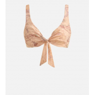 Triangolo con fiocco e ferretto e slip con risvolto stampa Geo Classic