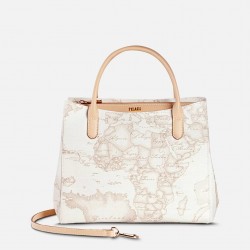 Geo White Borsa piccola a mano con tracolla