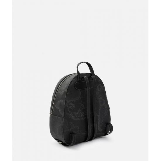 Geo Black zaino con inserti frontali in pelle