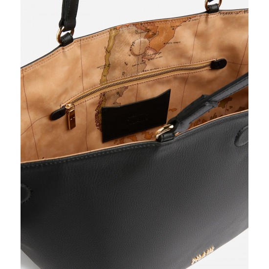 Soft Twist borsa shopping reversibile Nera