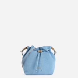 Tribal Leather borsa secchiello Azzurro Cielo