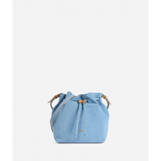 Tribal Leather borsa secchiello Azzurro Cielo