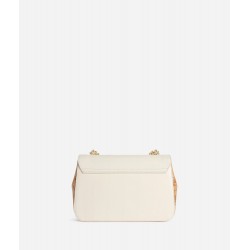 Bay Lock Bag tracolla in pelle striata Conchiglia