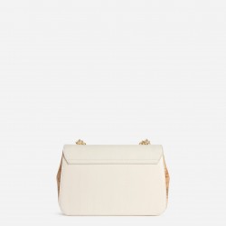 Bay Lock Bag tracolla in pelle striata Conchiglia