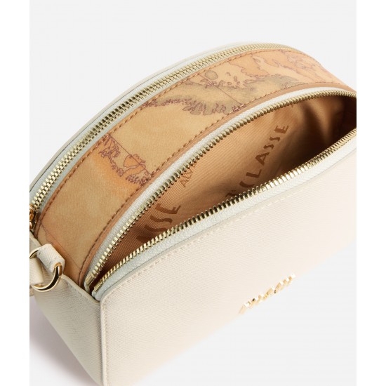 Aura Bag tracollina doppia zip Avorio