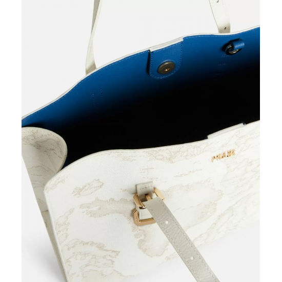 Diana Bag borsa shopping con bustina di servizio Geo White