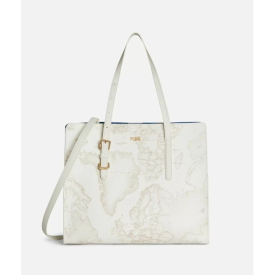 Diana Bag borsa shopping con bustina di servizio Geo White