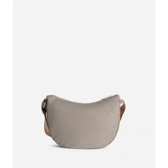 Stormy Nylon tracolla a mezzaluna piccola Tortora