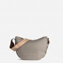 Stormy Nylon tracolla a mezzaluna piccola Tortora