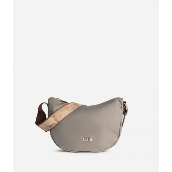 Stormy Nylon tracolla a mezzaluna piccola Tortora