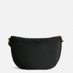 Stormy Nylon tracolla a mezzaluna grande Nera