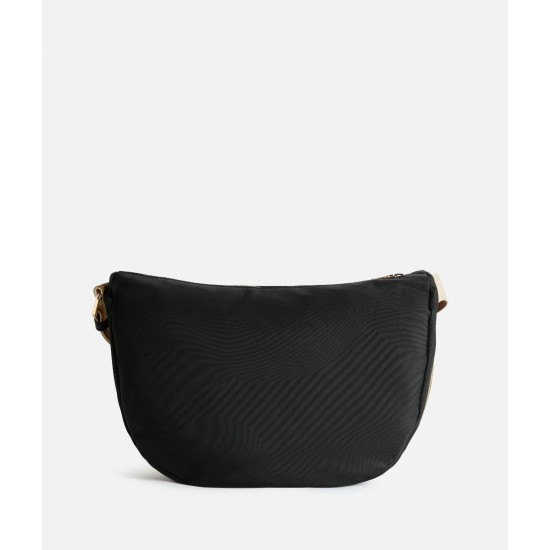 Stormy Nylon tracolla a mezzaluna grande Nera