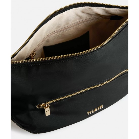 Stormy Nylon tracolla a mezzaluna grande Nera