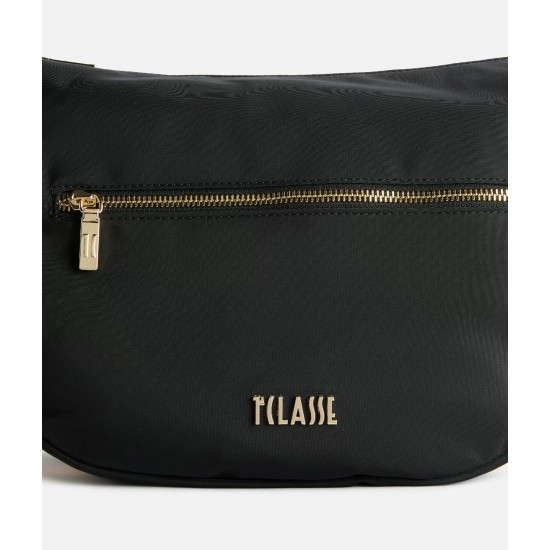 Stormy Nylon tracolla a mezzaluna grande Nera