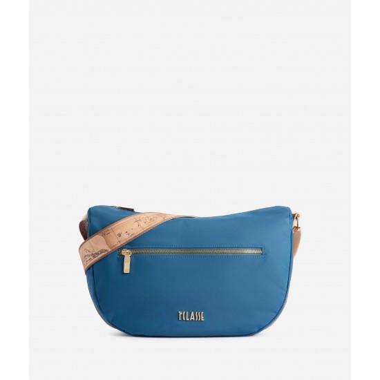 Breeze Nylon tracolla a mezzaluna grande Blu Pacifico
