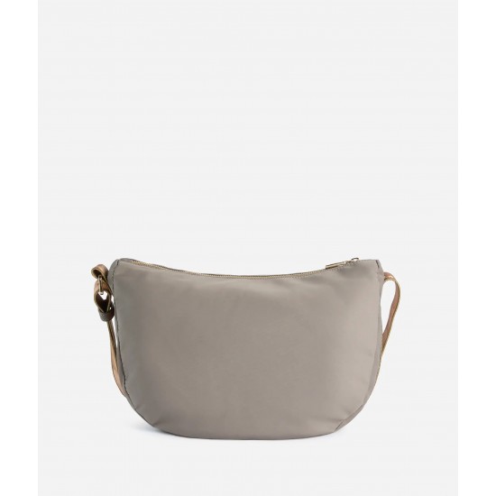 Stormy Nylon tracolla a mezzaluna grande Tortora