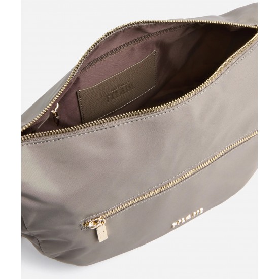 Stormy Nylon tracolla a mezzaluna grande Tortora