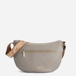 Stormy Nylon tracolla a mezzaluna grande Tortora