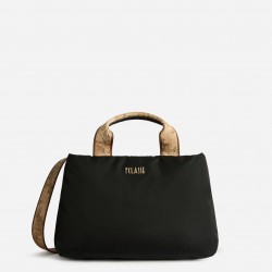 Puffy Nylon borsa a mano Nera