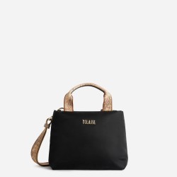 Puffy Nylon borsa a mano piccola Nera