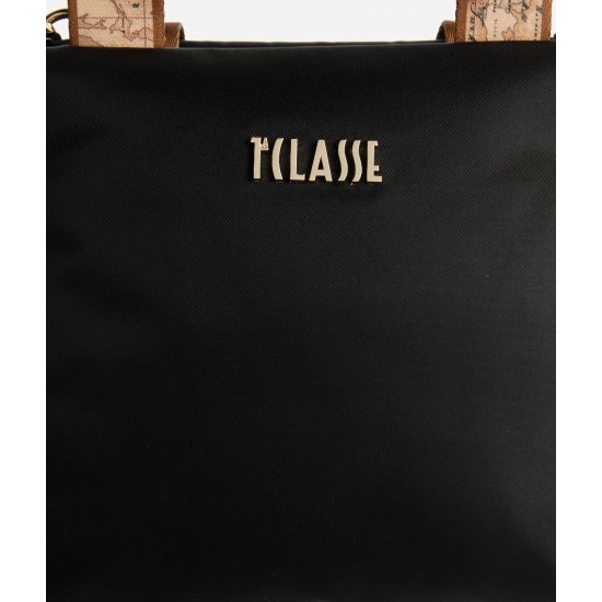 Puffy Nylon borsa a mano piccola Nera