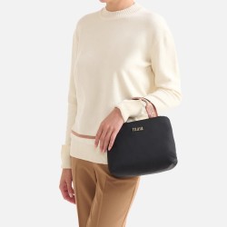 Puffy Nylon borsa a mano piccola Nera