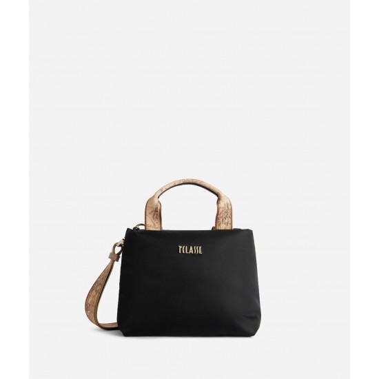 Puffy Nylon borsa a mano piccola Nera