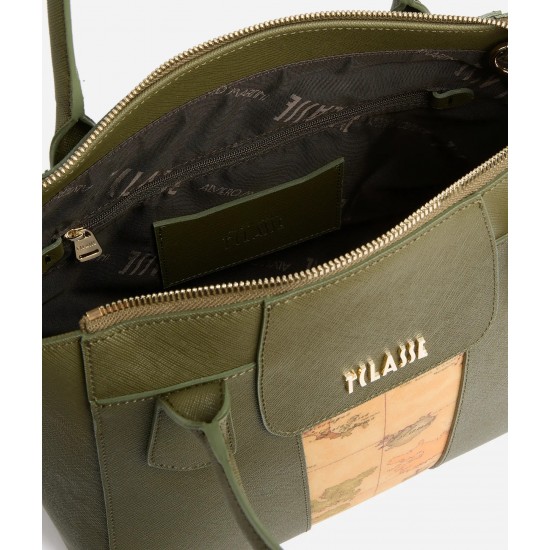 Windy City borsa a mano grande Verde Muschio