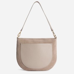 Wild Leather sottospalla con patta Greige