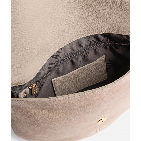 Wild Leather sottospalla con patta Greige