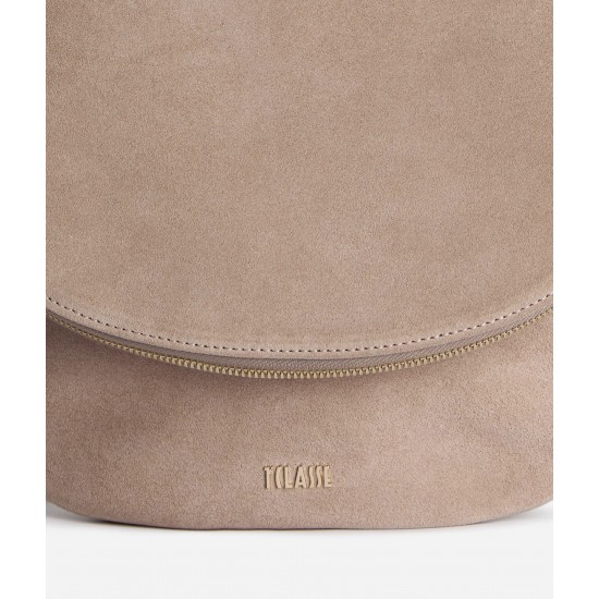 Wild Leather sottospalla con patta Greige