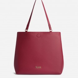 Soft Twist borsa shopping reversibile Rosso Tiziano