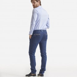 Camicia slim fit in cotone Azzurra